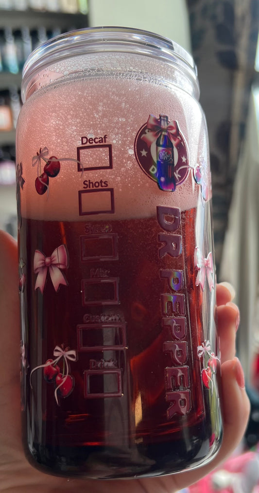 Dr. Pepper soda snow globe